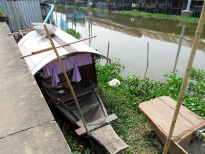 A prettily done up boat probably still in use